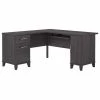 Bush Furniture Somerset 60W L Shaped Desk W/ Storage in Storm Gray
