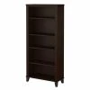 Bush Furniture Somerset Tall 5 Shelf Bookcase in Mocha Cherry