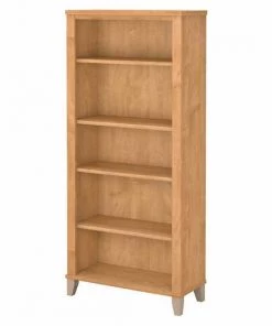 Bush Furniture Somerset Tall 5 Shelf Bookcase in Maple Cross