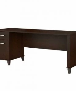 Bush Furniture Somerset 72W Office Desk W/ Drawers in Mocha Cherry
