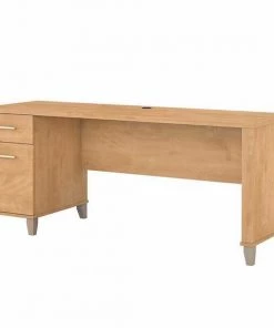 Bush Furniture Somerset 72W Office Desk W/ Drawers in Maple Cross