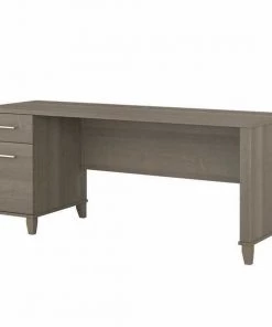 Bush Furniture Somerset 72W Office Desk W/ Drawers in Ash Gray