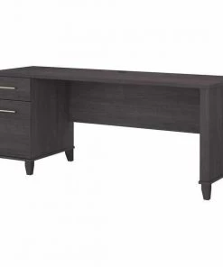 Bush Furniture Somerset 72W Office Desk W/ Drawers in Storm Gray