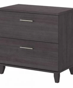 Bush Furniture Somerset 2 Drawer Lateral File Cabinet in Storm Gray