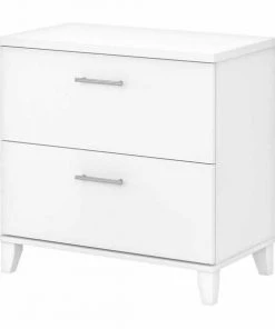 Bush Furniture Somerset 2 Drawer Lateral File Cabinet in White