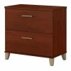 Bush Furniture Somerset 2 Drawer Lateral File Cabinet in Hansen Cherry