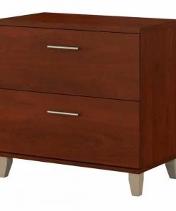 Bush Furniture Somerset 2 Drawer Lateral File Cabinet in Hansen Cherry