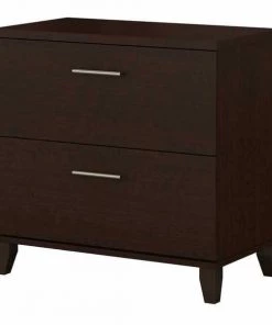 Bush Furniture Somerset 2 Drawer Lateral File Cabinet in Mocha Cherry