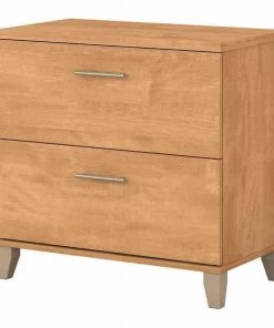 Bush Furniture Somerset 2 Drawer Lateral File Cabinet in Maple Cross