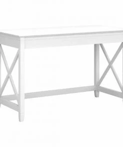 Bush Furniture Key West 48W Writing Desk in Pure White Oak