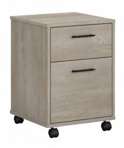 Bush Furniture Key West 2 Drawer Mobile File Cabinet in Washed Gray