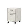 Bush Furniture Key West 2 Drawer Mobile File Cabinet in Linen White Oak