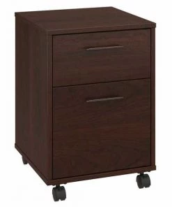 Bush Furniture Key West 2 Drawer Mobile File Cabinet in Bing Cherry