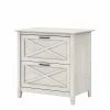Bush Furniture Key West 2 Drawer Lateral File Cabinet in Linen White Oak