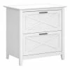 Bush Furniture Key West 2 Drawer Lateral File Cabinet in Pure White Oak