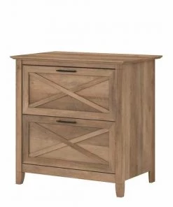 Bush Furniture Key West 2 Drawer Lateral File Cabinet in Reclaimed Pine
