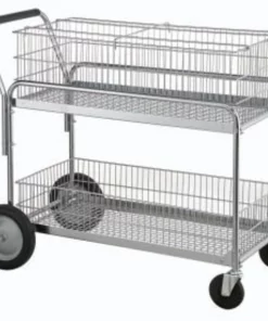 Global Equipment Deluxe Mail and Office File Cart 250 Lb. Capacity