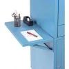 Global Equipment Side Shelf Kit For Computer Cabinet, Blue, Set of 2