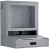 Global Equipment LCD Counter Top Security Computer Cabinet, Dark Gray
