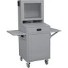 Global Equipment Mobile Security LCD Computer Cabinet Enclosure Complete Bundle, Dark Gray