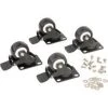Global Equipment 2" Swivel Locking Caster Kit, For Network Data Rack Enclosure Cabinet