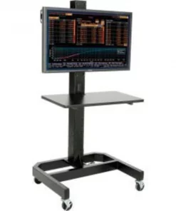 Global Equipment LCD/Plasma Mobile Workstation, Black