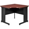 Global Equipment Interion 36"W Corner Desk - Mahogany