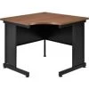 Global Equipment Interion 36"W Corner Desk - Walnut