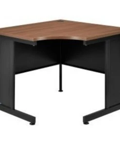 Global Equipment Interion 36"W Corner Desk - Walnut