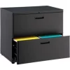 Global Equipment Interion 30" 2-Drawer Lateral File Cabinet, Charcoal