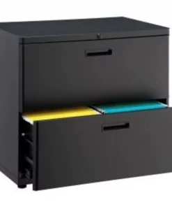 Global Equipment Interion 30" 2-Drawer Lateral File Cabinet, Charcoal