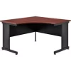 Global Equipment Interion 48"W Corner Desk - Mahogany