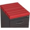 Hirsh Industries Inc Interion® 2 Drawer Box/File Pedestal - Charcoal with Red Cushion Top