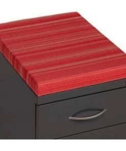 Hirsh Industries Inc Interion® 2 Drawer Box/File Pedestal - Charcoal with Red Cushion Top