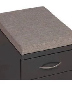 Hirsh Industries Inc Interion® 2 Drawer Box/File Pedestal - Charcoal with Gray Cushion Top