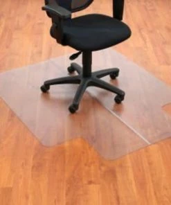 Aleco Interion® Office Chair Mat for Hard Floor - 45"W x 53"L with 25" x 12" Lip - Straight Edge