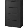Global Equipment Interion 30" Premium Lateral File Cabinet 4 Drawer Black