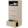 Global Equipment Interion 30" Premium Lateral File Cabinet 5 Drawer Putty