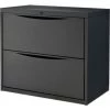 Global Equipment Interion 2-Drawer Premium Lateral File Cabinet, 30"W x 18"D x 28"H, Black