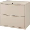 Global Equipment Interion 30" Premium Lateral File Cabinet 2 Drawer Putty