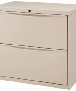 Global Equipment Interion 30" Premium Lateral File Cabinet 2 Drawer Putty