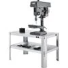Global Equipment Adjustable Height Machine Stand, 430 Stainless Steel, 36"W x 24"D x 18-24"H