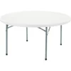National Public Seating Interion® 60" Round Plastic Folding Table, White
