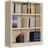 Global Equipment Interion All Steel Bookcase 36" W x 12" D x 42" H Putty 3 Openings