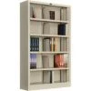 Global Equipment Interion All Steel Bookcase 36" W x 12" D x 60" H Putty 5 Openings