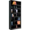 Global Equipment Interion All Steel Bookcase 36" W x 12" D x 84" H Black 7 Openings