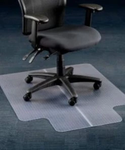 Aleco Interion® Office Chair Mat for Carpet - 36"W x 48"L with 20" x 10" Lip - Straight Edge