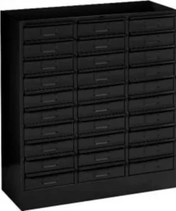 Tennsco Corp Tennsco Drawer Cabint 3085-BLK - 30 Drawer Legal Size, 30-5/8"W X 14-5/8"D X 33-7/16"H, Black