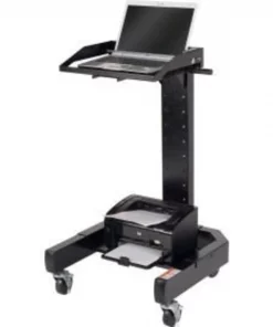 Global Equipment Orbit Mobile Laptop Cart, Black