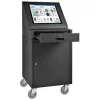 Global Equipment LCD Mobile Console Computer Cabinet, Black